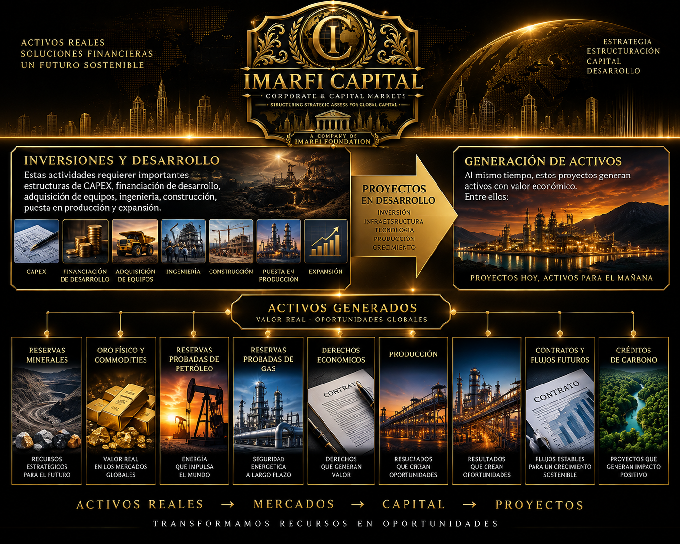 Infographic on investment, development and asset generation