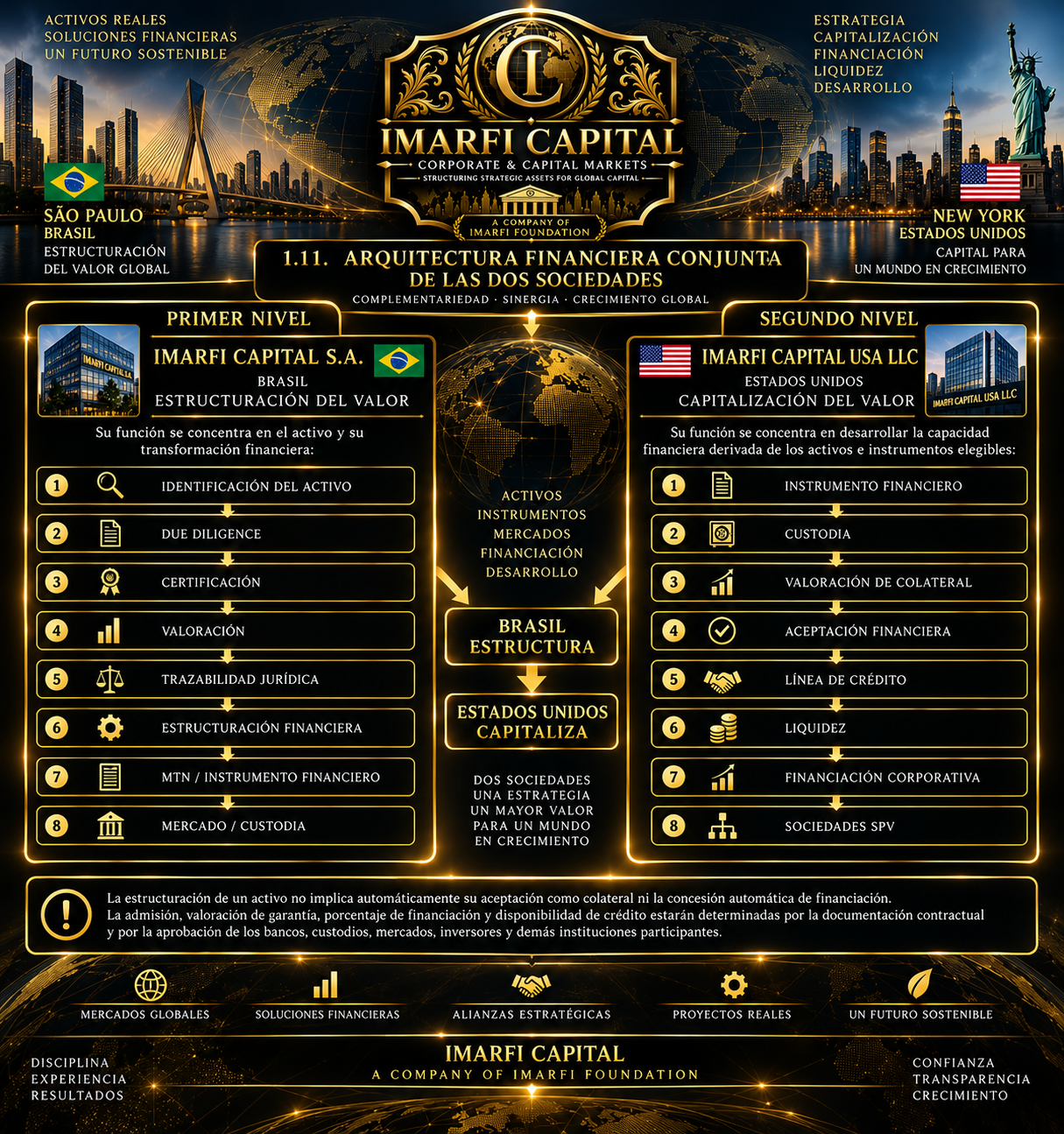 Infographic of the joint Brazil United States financial architecture